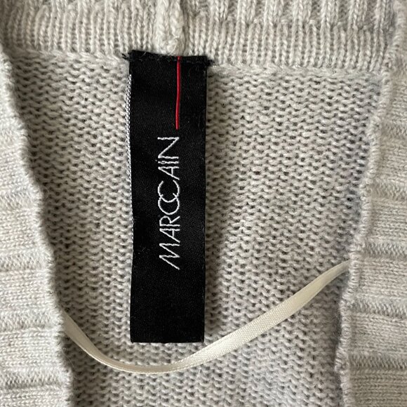 Cozy Marc Cain Long Belted Cardigan Sweater Wool/Cashmere Blend-Size 8 - Picture 2 of 10